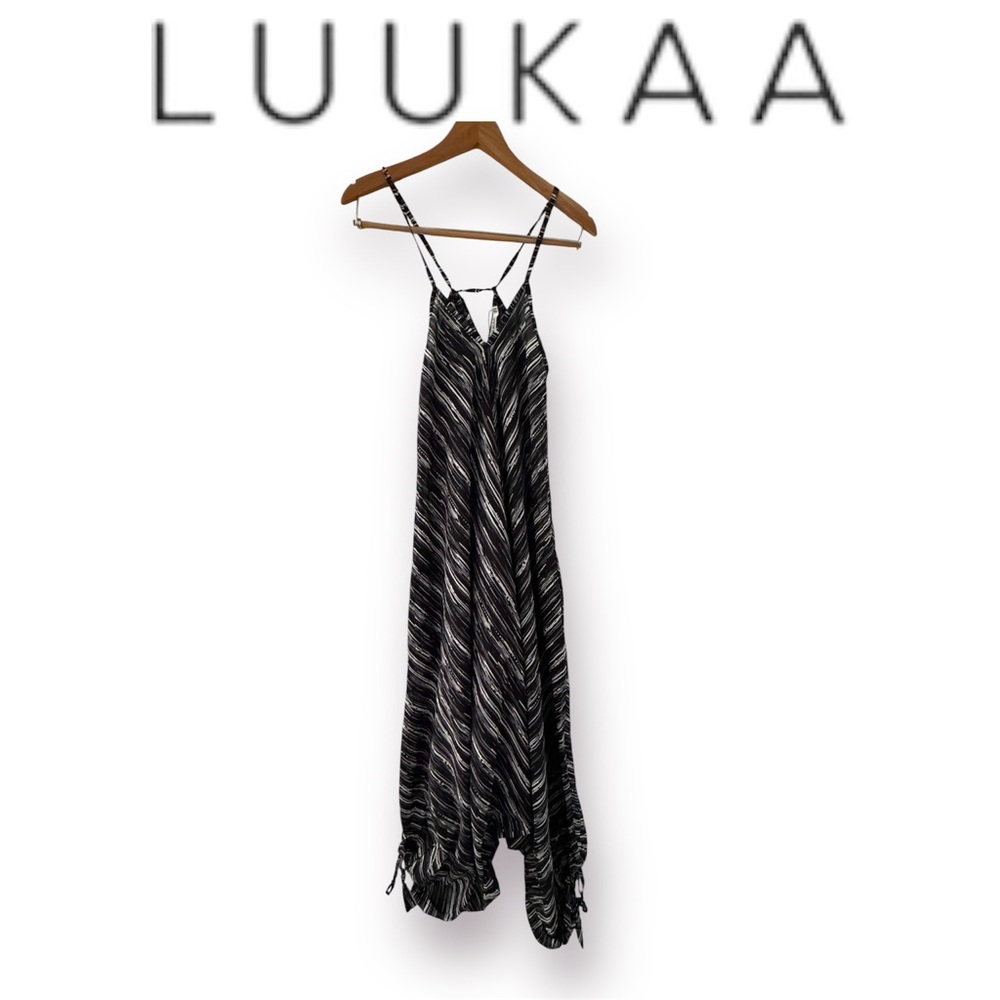 🛍️SALE🛍️ LUUKAA Black White Gray Striped Shalwar Overalls - Picture 3 of 9